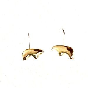 Bear shaped sterling earring